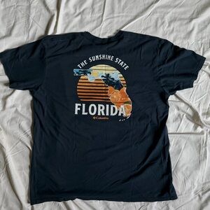 Columbia Florida Sunshine State Graphic T-Shirt Men's XXL Navy Blue Short Sleeve